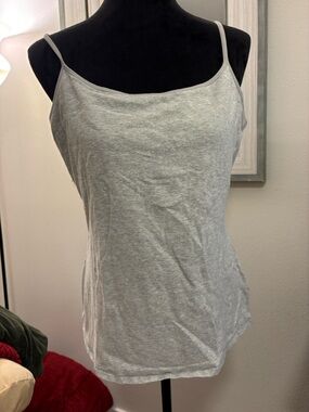 Express Light Gray Spaghetti Strap Tank Top